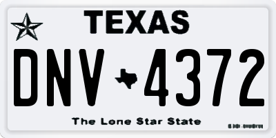 TX license plate DNV4372