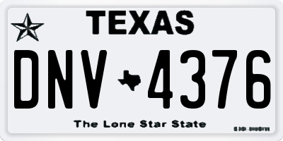 TX license plate DNV4376
