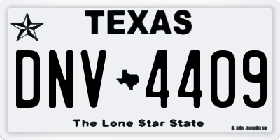 TX license plate DNV4409