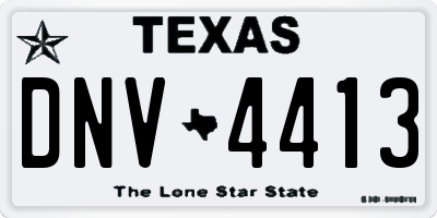 TX license plate DNV4413