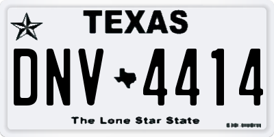 TX license plate DNV4414