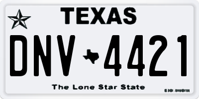 TX license plate DNV4421