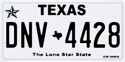 TX license plate DNV4428