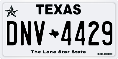 TX license plate DNV4429