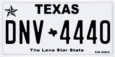 TX license plate DNV4440