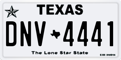 TX license plate DNV4441