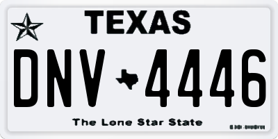 TX license plate DNV4446