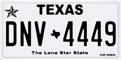 TX license plate DNV4449