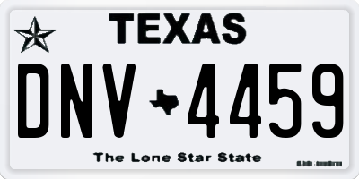 TX license plate DNV4459