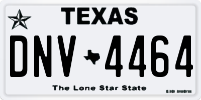 TX license plate DNV4464
