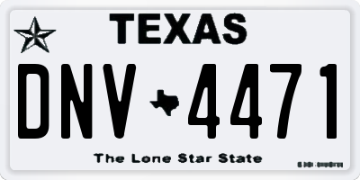 TX license plate DNV4471