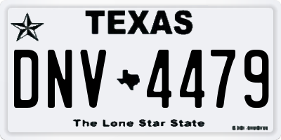 TX license plate DNV4479