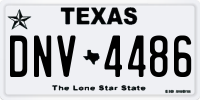 TX license plate DNV4486