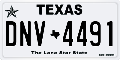 TX license plate DNV4491