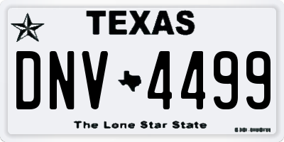 TX license plate DNV4499