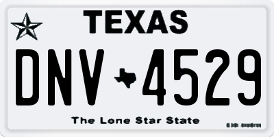 TX license plate DNV4529