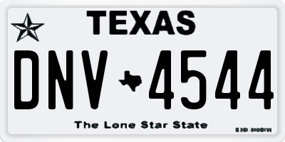 TX license plate DNV4544