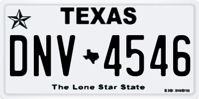TX license plate DNV4546