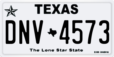 TX license plate DNV4573