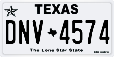 TX license plate DNV4574
