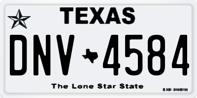 TX license plate DNV4584