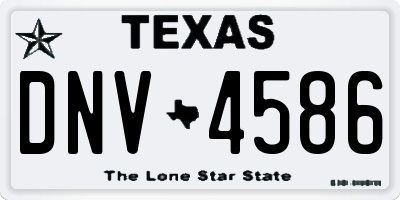 TX license plate DNV4586