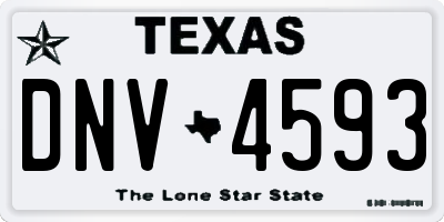 TX license plate DNV4593