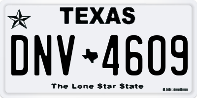 TX license plate DNV4609
