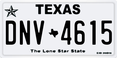 TX license plate DNV4615
