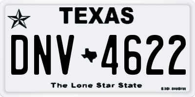 TX license plate DNV4622