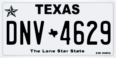 TX license plate DNV4629