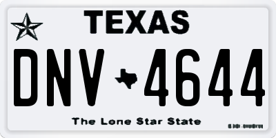 TX license plate DNV4644
