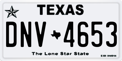 TX license plate DNV4653