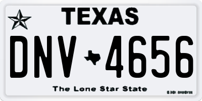 TX license plate DNV4656