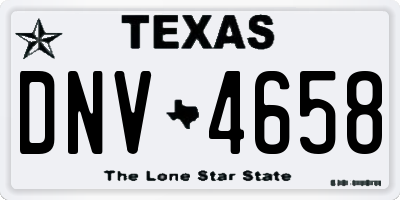 TX license plate DNV4658