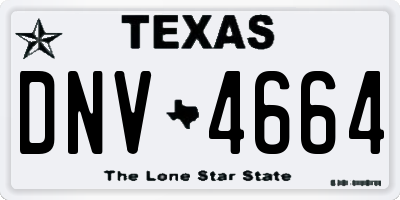 TX license plate DNV4664