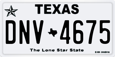 TX license plate DNV4675