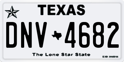 TX license plate DNV4682