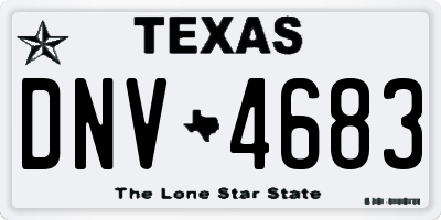 TX license plate DNV4683