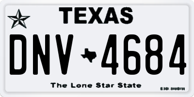 TX license plate DNV4684