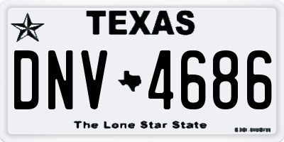TX license plate DNV4686