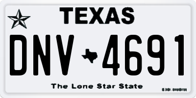 TX license plate DNV4691