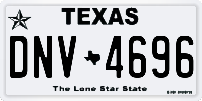 TX license plate DNV4696