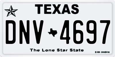 TX license plate DNV4697