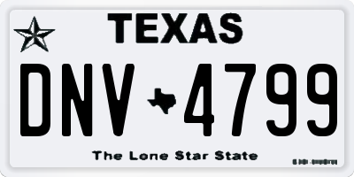 TX license plate DNV4799