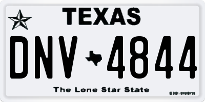 TX license plate DNV4844