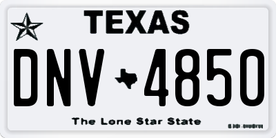 TX license plate DNV4850