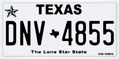 TX license plate DNV4855