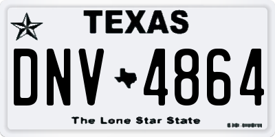 TX license plate DNV4864