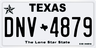 TX license plate DNV4879